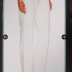 AFRM Faux Snake Skin Women's White Cargo Pants